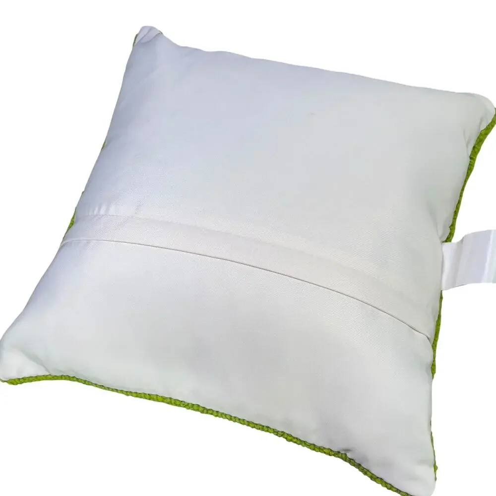 Plow & Hearth Monarch Butterfly Hooked Pillow Floral Outdoor 18x18